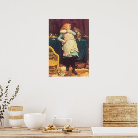 Coaxing Beter dan Teasing Charles Burton Barber Poster (Keuken)