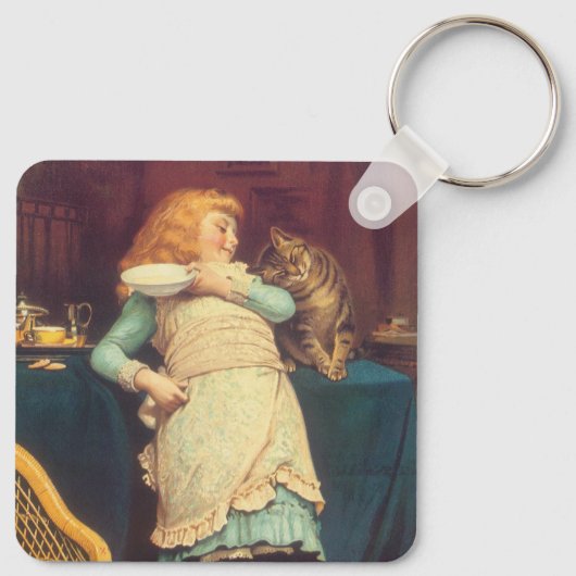 Coaxing Beter dan Teasing Charles Burton Barber Sleutelhanger (Achterkant)