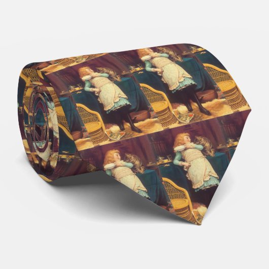 Coaxing Beter dan Teasing Charles Burton Barber Stropdas (Opgerold)