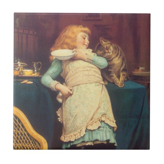 Coaxing Beter dan Teasing Charles Burton Barber Tegeltje (Voorkant)