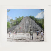 Coba Piramide Mayan Ruïnes Riviera Maya Mexico Wandkleed (Voorkant (horizontaal))