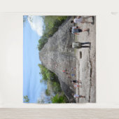 Coba Piramide Mayan Ruïnes Riviera Maya Mexico Wandkleed (Voorkant)