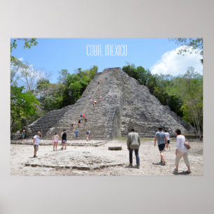 Coba Piramide Ruïnes Riviera Maya Mexico Poster