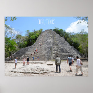 Coba Piramide Ruïnes Riviera Maya Mexico Poster