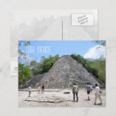 Coba Pyramid Mayan Ruins Yucatan Peninsula Mexico Briefkaart (Voorkant / Achterkant)