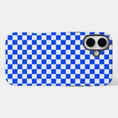 Cobalt and cream checkerboard pattern Case-Mate iPhone case (Achterkant (horizontaal))