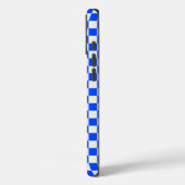 Cobalt and cream checkerboard pattern Case-Mate iPhone case (Achterkant / Links)