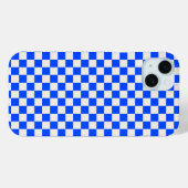 Cobalt and cream checkerboard pattern Case-Mate iPhone case (Achterkant (horizontaal))