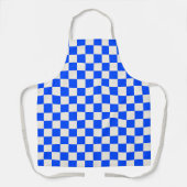 Cobalt and cream checkerboard pattern schort (Voorkant)