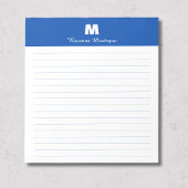 Cobalt Blau Chic Gepersonaliseerde Monogram Naam G Notitieblok