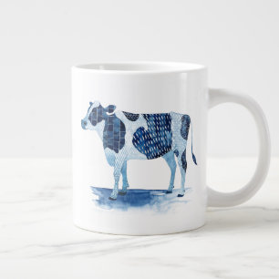 Cobalt Blauwe Boerderijdieren - Koe Grote Koffiekop