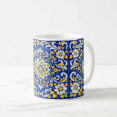 Cobalt Bloom Azulejo Mok (Voorkant rechts)