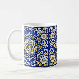 Cobalt Bloom Azulejo Mok