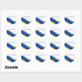 Cobalt Blue and Lemon Yellow Wedding  Ronde Sticker (Vel)