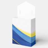 Cobalt Blue and Yellow Wedding Favor Boxes Bedankdoosjes (Geopend)
