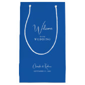 Cobalt Blue bruiloft welkomstgunst Klein Cadeauzakje (Voorkant)