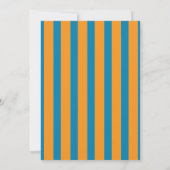 Cobalt Blue & Burnt Orange Stripes Modern Scripted Kaart (Achterkant)