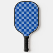 Cobalt Blue Checkerboard Pickleball Paddle (Achterkant)