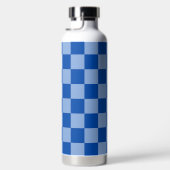Cobalt Blue Checkerboard Waterfles (Rechts)