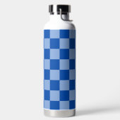 Cobalt Blue Checkerboard Waterfles (Links)