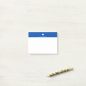 Cobalt Blue Chic Personalized Name Letter Monogram Post-it® Notes (Op bureau)