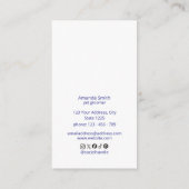 Cobalt Blue Dalmatian Dogue Magazine Business Card Visitekaartje (Achterkant)