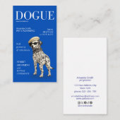 Cobalt Blue Dalmatian Dogue Magazine Business Card Visitekaartje (Voorkant / Achterkant)