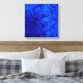 Cobalt Blue Earthenware Canvas Afdruk (Insitu (Slaapkamer))