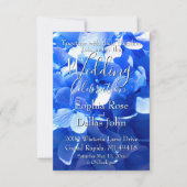 Cobalt blue floral elegant blue hydrangeas Wedding Kaart (Voorkant)