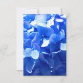 Cobalt blue floral elegant blue hydrangeas Wedding Kaart (Achterkant)