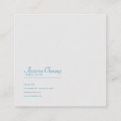 Cobalt Blue Floral Gold Frame Preserved Flower Vierkante Visitekaartje (Achterkant)