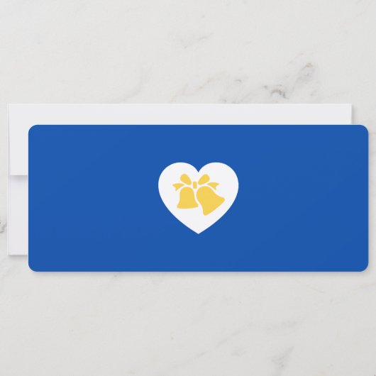 Cobalt Blue & Lemon Yellow Boarding Pass Wedding Kaart (Achterkant)