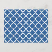 Cobalt Blue Moroccan Tile Trellis Briefkaart (Voorkant)