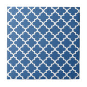 Cobalt Blue Moroccan Tile Trellis Tegeltje (Voorkant)