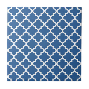 Cobalt Blue Moroccan Tile Trellis Tegeltje