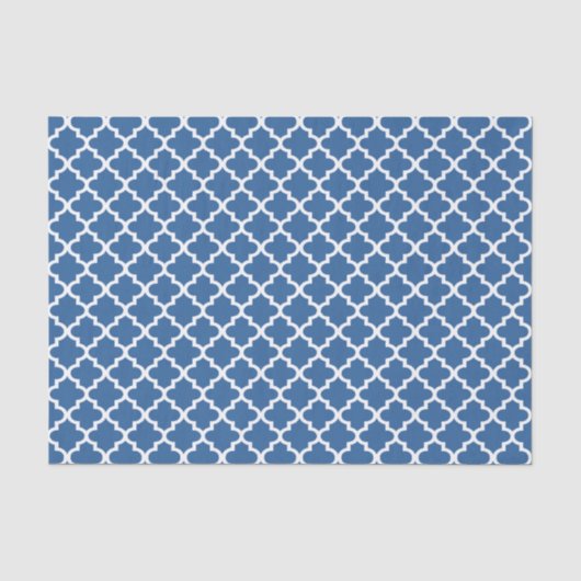 Cobalt Blue Moroccan Tile Trellis Tissuepapier (Voorkant)