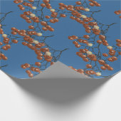 Cobalt Blue Red Peppercorns gift wrapping paper Cadeaupapier (Hoek)