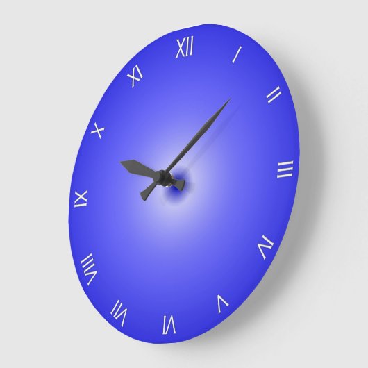 Cobalt Blue Roman Numerals Grote Klok (Hoek)