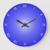 Cobalt Blue Roman Numerals Grote Klok (Voorkant)