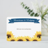 COBALT BLUE RUSTIC SUNFLOWER ENCLOSURE INSERING INFORMATIEKAARTJE (Staand voorkant)