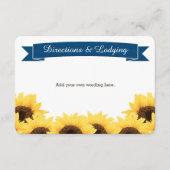 COBALT BLUE RUSTIC SUNFLOWER ENCLOSURE INSERING INFORMATIEKAARTJE (Voorkant)