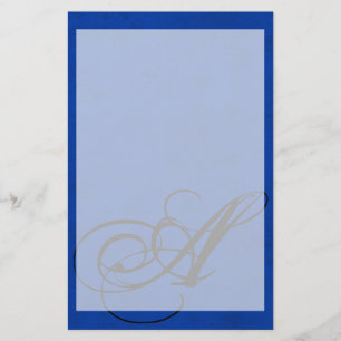Cobalt Blue Velvet Personalized Home Casino Briefpapier