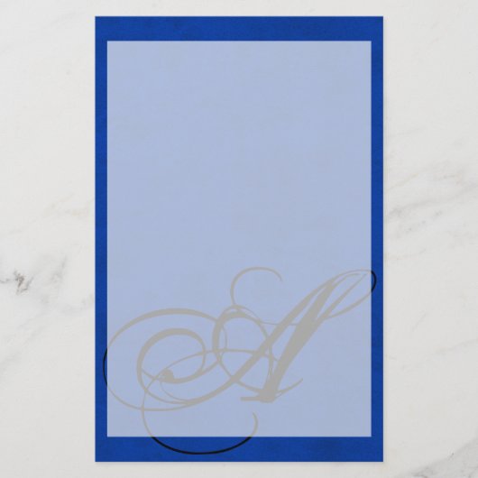 Cobalt Blue Velvet Personalized Home Casino Briefpapier (Voorkant)