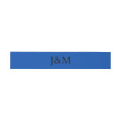 Cobalt Blue Wedding Monogram Belly Bands Uitnodigingen Wikkel (Vlak)