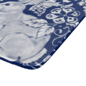 Cobalt Blue White Rabbit Bunny Delft Dedham Bird Snijplank (Hoek)