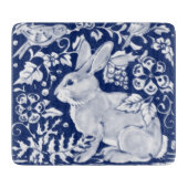 Cobalt Blue White Rabbit Bunny Delft Dedham Bird Snijplank (Voorkant)