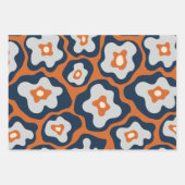 Cobalt Blues Roest Ei Bloemen Aangepaste Naam Inpakpapier Vel (Voorkant 2)