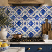Cobalt Breeze Hand-Painted Blue Mediterranean Tegeltje
