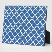 Cobalt Bright Blue Moroccan Tegel Trellis Fotoplaat (Zijkant)