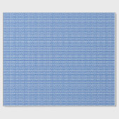 Cobalt en witte Griekse sleutelpatroon Cadeaupapier (Vlak)